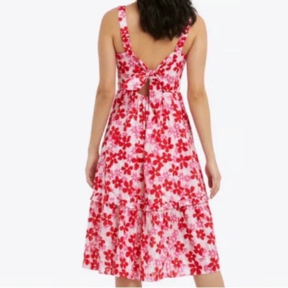 Draper James Martie Tie Back Dress Pink size 20